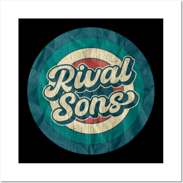 Rival Sons - Retro Circle Wall Art by Jurou